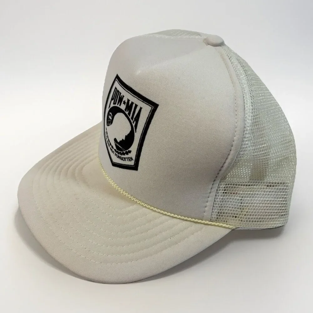 Vintage POW MIA Trucker Hat Rope Foam Snapback Nissin Cap Philippines 80s 90s